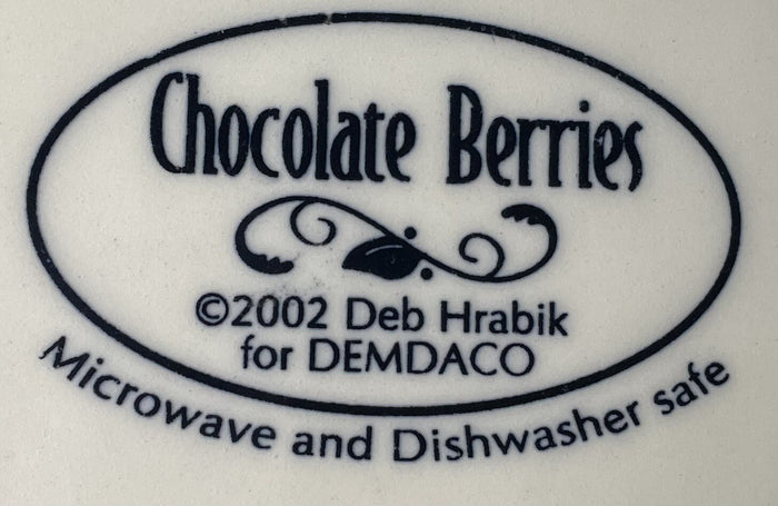 Demdaco Chocolate Berries Coupe Cereal Bowl 6 1/4"2