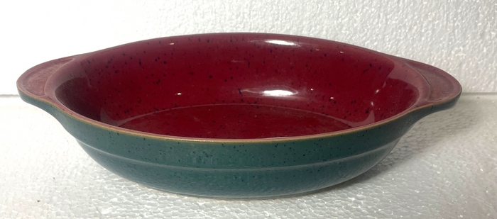Denby Harlequin Augratin Red Green 8 3/4"1