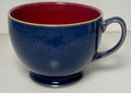 Denby Harlequin Breakfast Cup Red Blue 3 1/4"0
