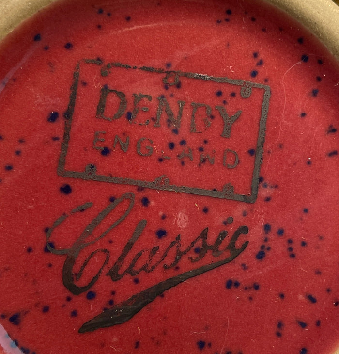 Denby Harlequin Creamer Green Red 6 Ounce 2 3/4"1