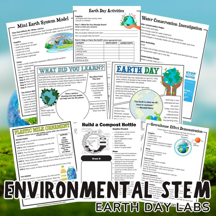 Environmental Science STEM Activities for Kids (Earth Day)