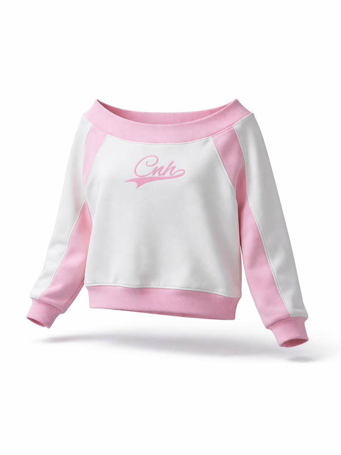 FACEOUT Off-Shoulder Sweatshirt