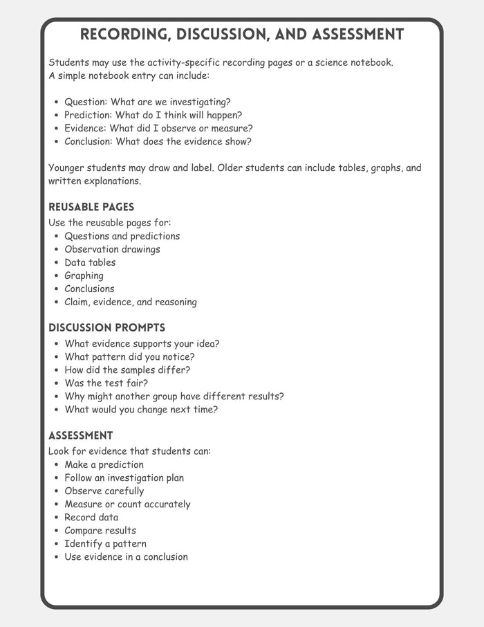Fall Science Investigations
