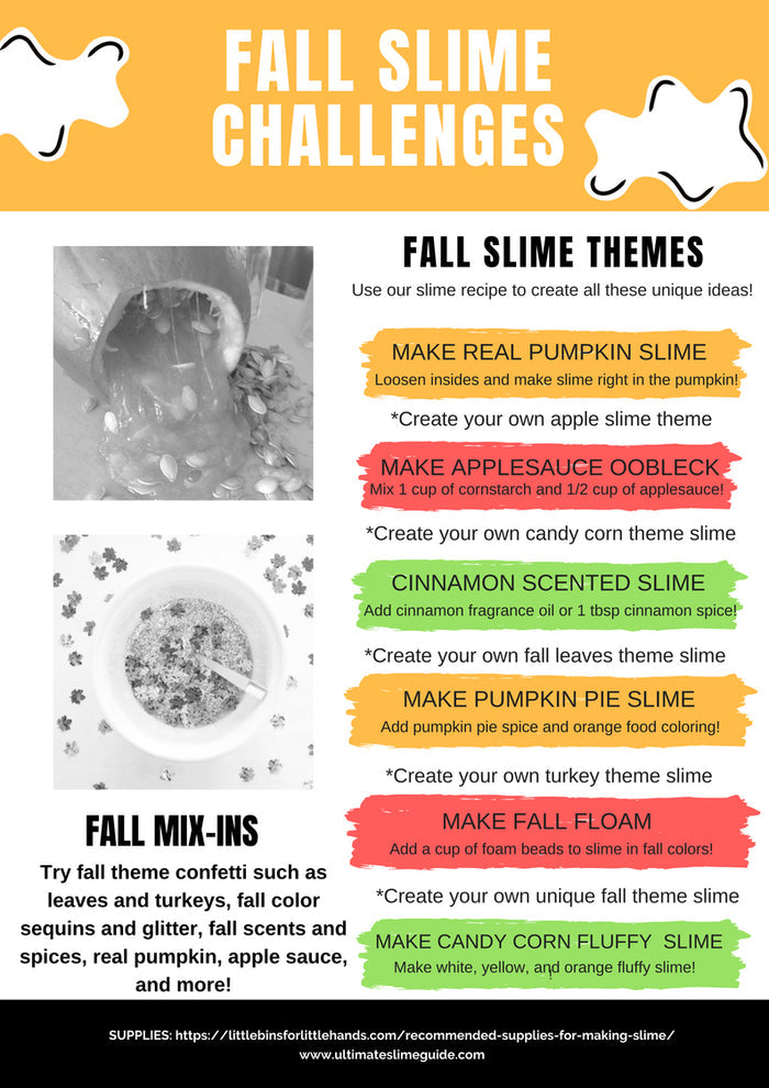 Fall Slime Pack: Recipes, Science &amp; Printable Activities