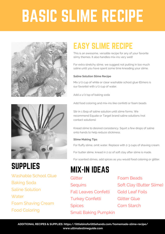 Fall Slime Pack: Recipes, Science &amp; Printable Activities