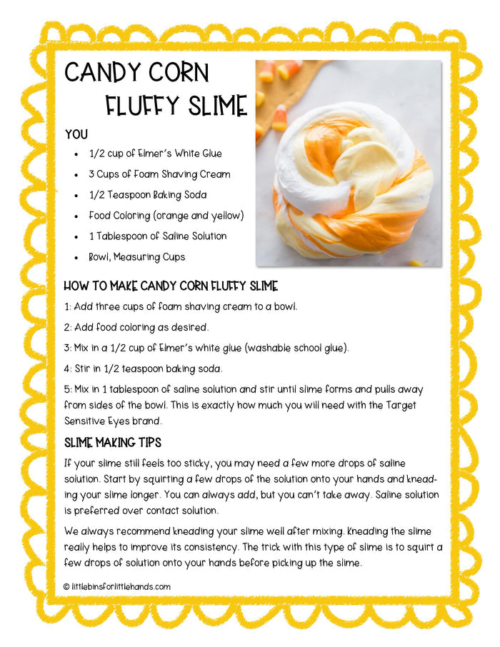 Fall Slime Pack: Recipes, Science &amp; Printable Activities