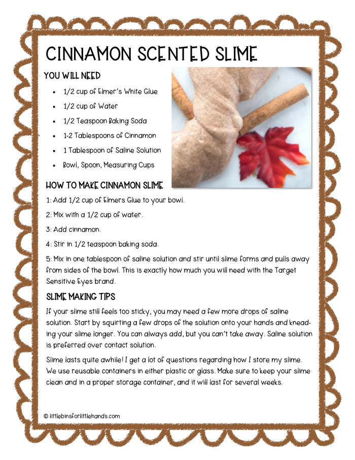 Fall Slime Pack: Recipes, Science &amp; Printable Activities