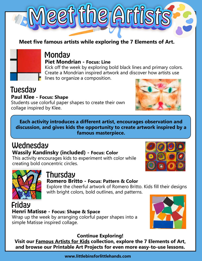 First Week of Art Activities