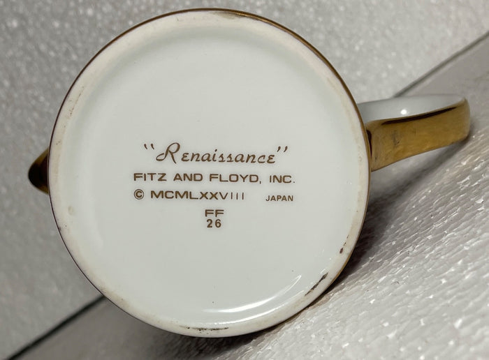 Fitz and Floyd Renaissance Cinnabar Creamer 2 3/4" 5 Ounce1