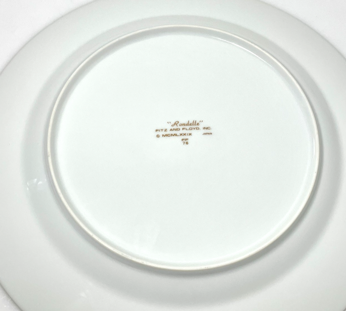 Fitz and Floyd Rondelle Black Dinner Plate 10 1/4"3