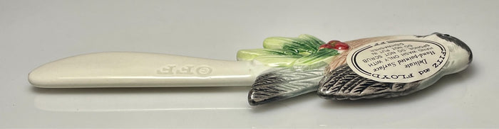 Fitz and Floyd Woods Collection Birds Canape Knife Holly Branch 5 3/4"3
