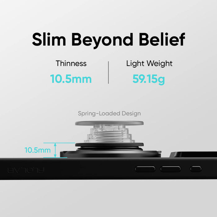 FLOLAB ForgeGrip Magnetic Stand & Phone Grip for iPhone Magsafe, Compatible with Android Phone - Carbon Fiber