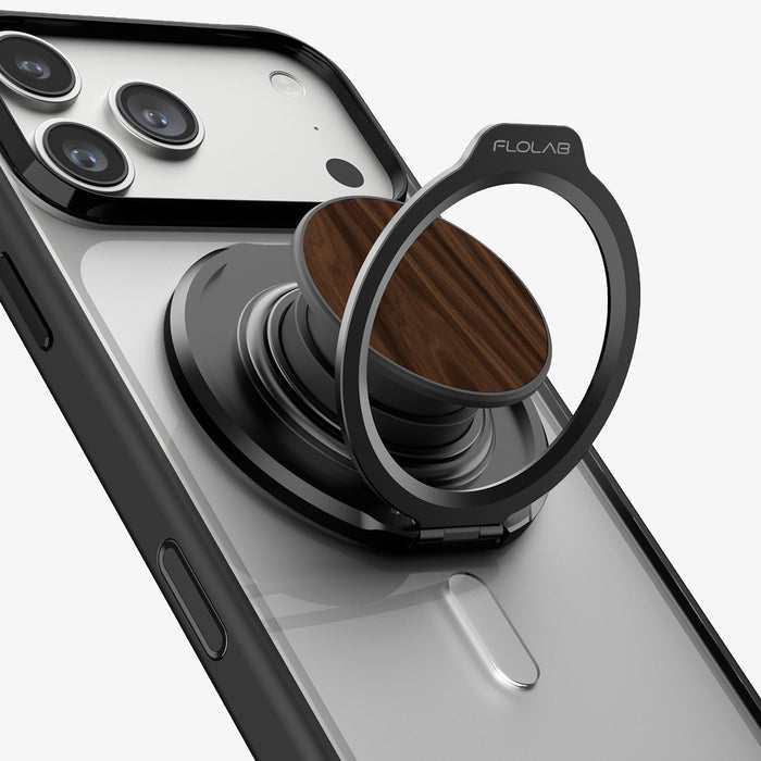 FLOLAB ForgeGrip Magnetic Stand & Phone Grip for iPhone Magsafe, Compatible with Android Phone - Carbon Fiber