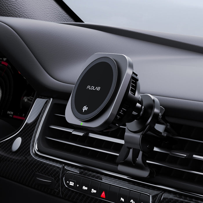 FLOLAB MagFLO Qi2 15W Best Wireless Car Charger With Cooling, 30W Car Charger - Fast Charging