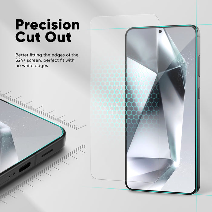 FLOLAB ONETIME NanoArmour 2-Pack Ultra Clear Screen Protector – Samsung Galaxy S25 Plus (Compatible with S24 Plus)