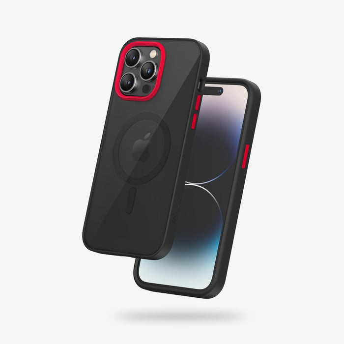 FLOLAB Surtect Tri-Fusion MagSafe Compatible Case – iPhone 14 Series (Black Translucent Clear)