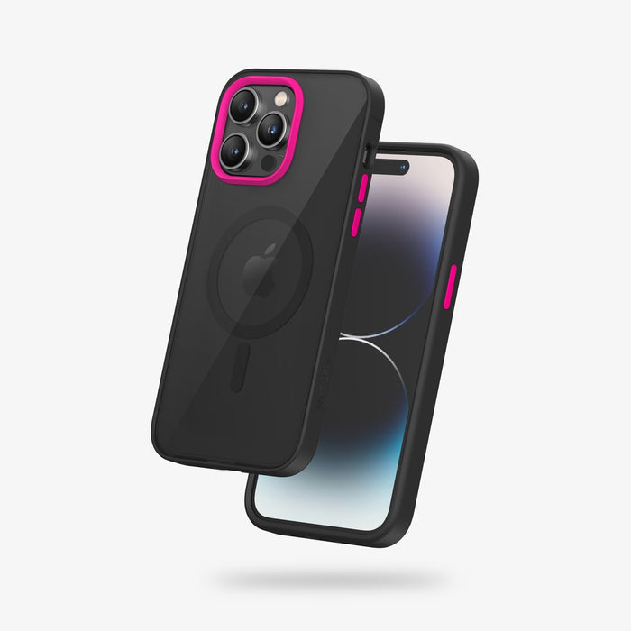 FLOLAB Surtect Tri-Fusion MagSafe Compatible Case – iPhone 14 Series (Black Translucent Clear)
