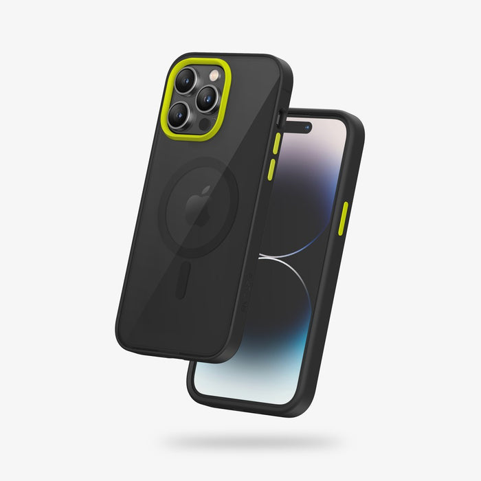 FLOLAB Surtect Tri-Fusion MagSafe Compatible Case – iPhone 14 Series (Black Translucent Clear)