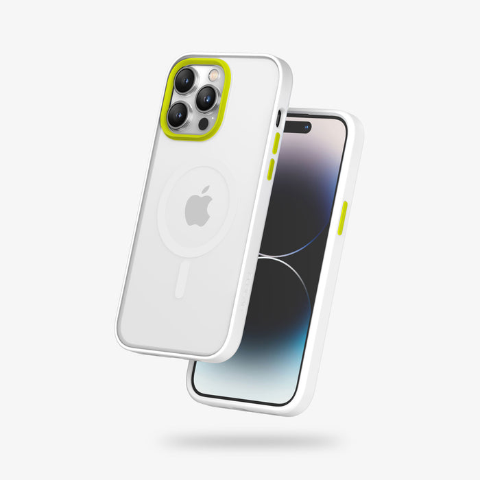 FLOLAB Surtect Tri-Fusion MagSafe Compatible Case – iPhone 14 Series (White Frost)