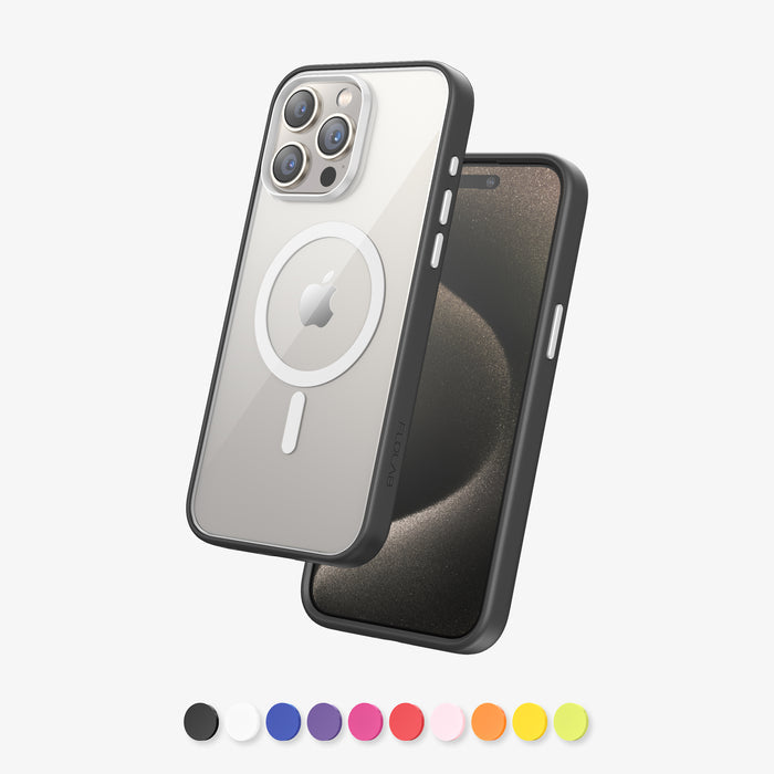 FLOLAB Surtect Tri-Fusion MagSafe Compatible Case – iPhone 15 Series (Black Clear)