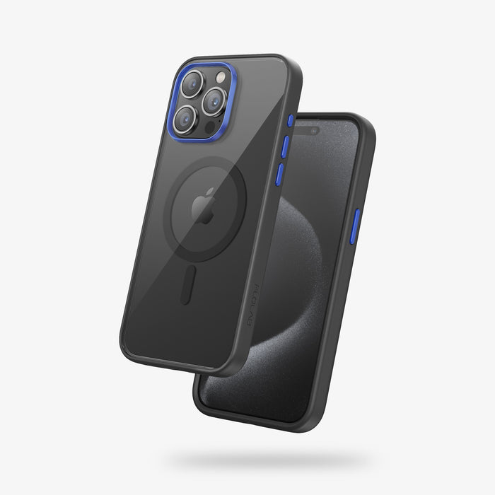 FLOLAB Surtect Tri-Fusion MagSafe Compatible Case – iPhone 15 Series (Stealth Black Clear)