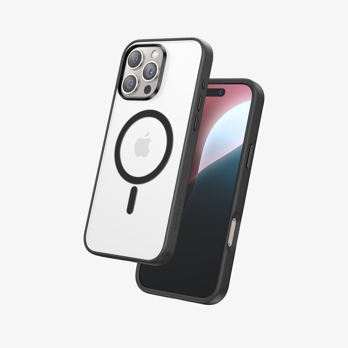 FLOLAB Surtect Tri-Fusion MagSafe Compatible Case – iPhone 16 Series (Black Frost)