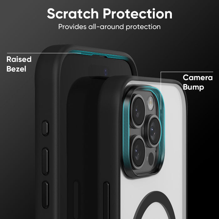 FLOLAB Surtect Tri-Fusion MagSafe Compatible Case – iPhone 16 Series (Black Frost)