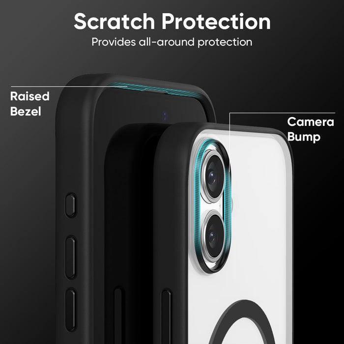 FLOLAB Surtect Tri-Fusion MagSafe Compatible Case – iPhone 16 Series (Black Frost)