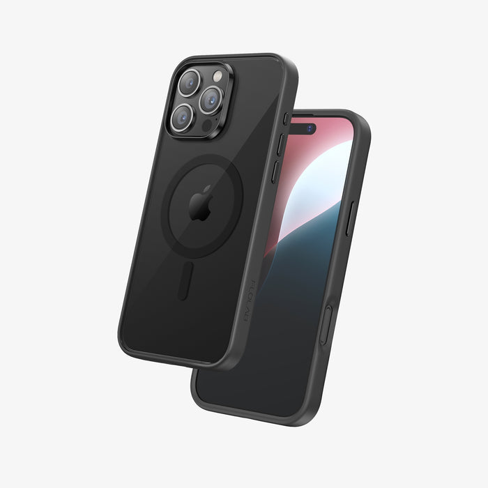 FLOLAB Surtect Tri-Fusion MagSafe Compatible Case – iPhone 16 Series (Stealth Black Clear)