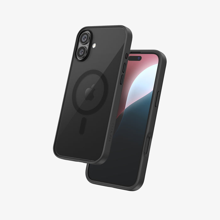 FLOLAB Surtect Tri-Fusion MagSafe Compatible Case – iPhone 16 Series (Stealth Black Clear)
