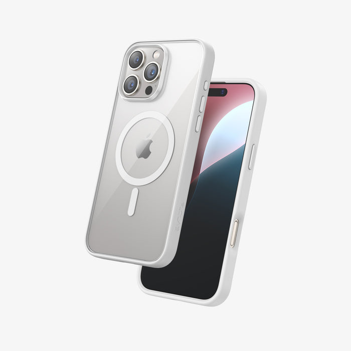 FLOLAB Surtect Tri-Fusion MagSafe Compatible Case – iPhone 16 Series (White Clear)