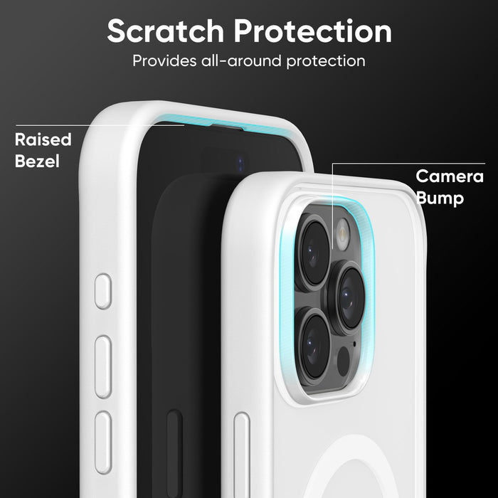 FLOLAB Surtect Tri-Fusion MagSafe Compatible Case – iPhone 16 Series (White Frost)