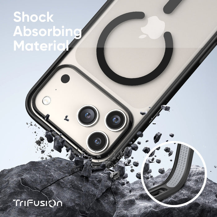 FLOLAB Surtect Tri-Fusion MagSafe Compatible Case – iPhone 17 / 18 Series (Black Clear)