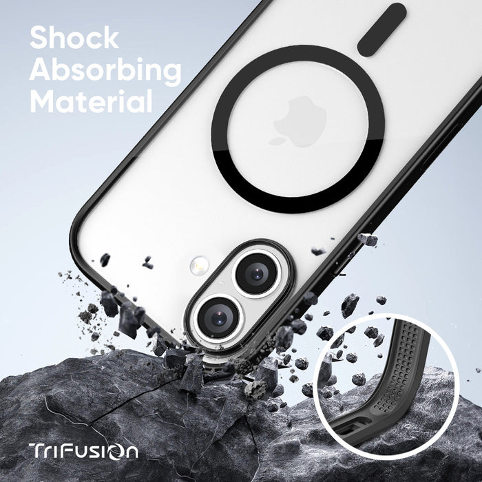 FLOLAB Surtect Tri-Fusion MagSafe Compatible Case – iPhone 17 / 18 Series (Black Clear)