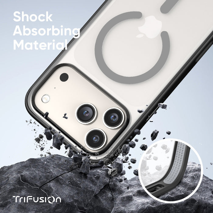 FLOLAB Surtect Tri-Fusion MagSafe Compatible Case – iPhone 17 / 18 Series (Black Frost)