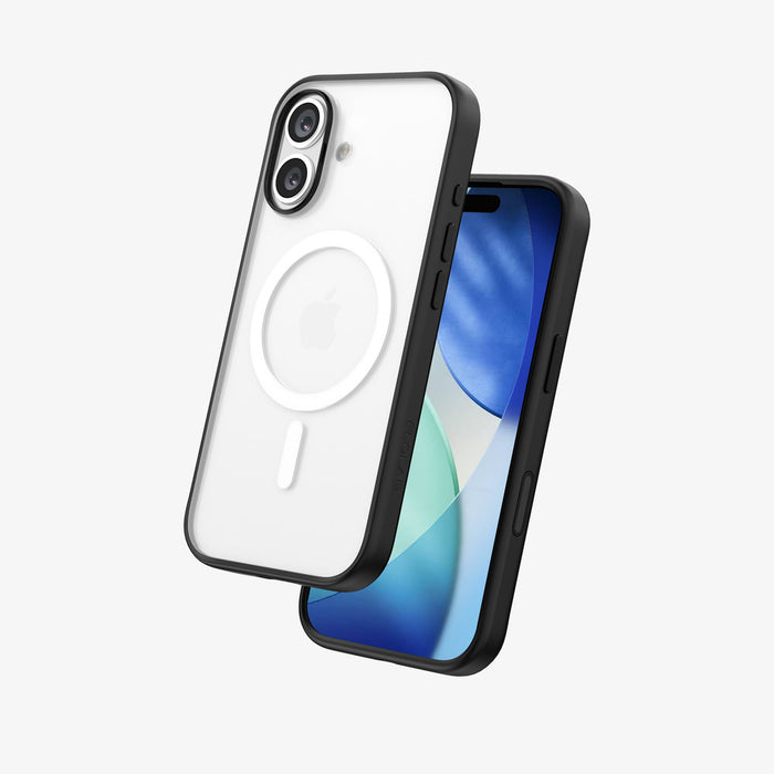 FLOLAB Surtect Tri-Fusion MagSafe Compatible Case – iPhone 17 /18 Series (Black Frost White Ring)