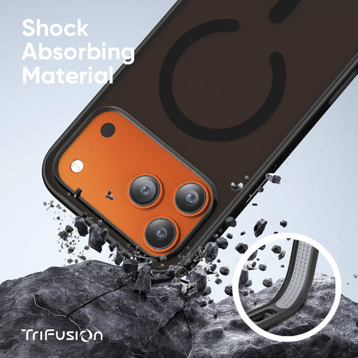 FLOLAB Surtect Tri-Fusion MagSafe Compatible Case – iPhone 17 / 18 Series (Matte Black Frost)