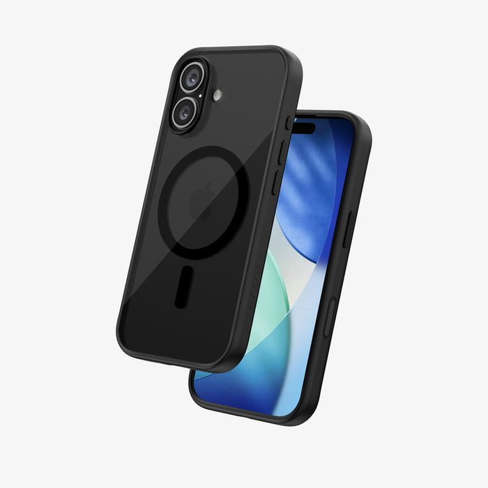 FLOLAB Surtect Tri-Fusion MagSafe Compatible Case – iPhone 17 / 18 Series (Stealth Black Clear)