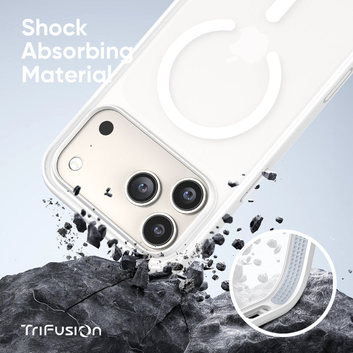 FLOLAB Surtect Tri-Fusion MagSafe Compatible Case – iPhone 17 / 18 Series (White Frost)