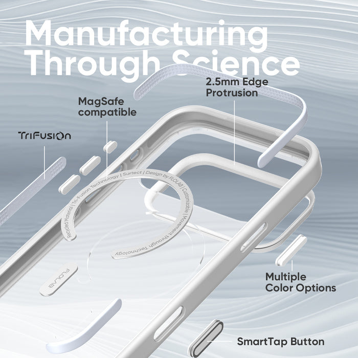 FLOLAB Surtect Tri-Fusion MagSafe Compatible Case – iPhone 17 / 18 Series (White Frost)