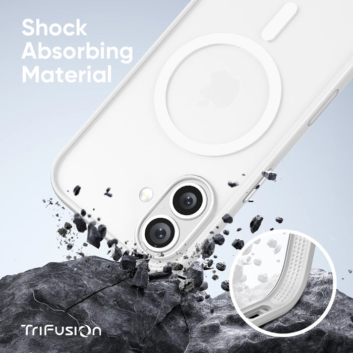 FLOLAB Surtect Tri-Fusion MagSafe Compatible Case – iPhone 17 / 18 Series (White Frost)