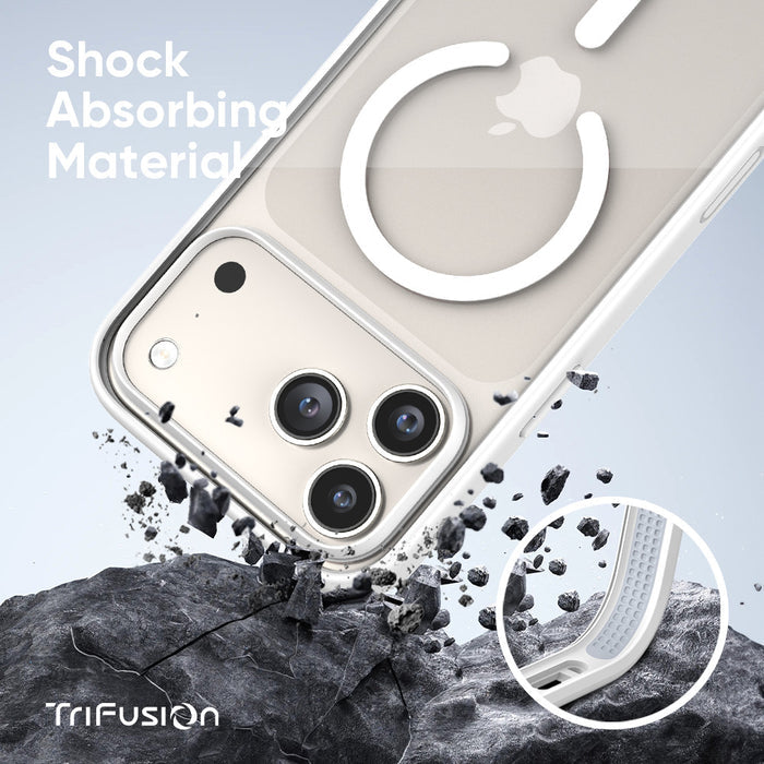 FLOLAB Surtect Tri-Fusion MagSafe Compatible Case – iPhone 17 / 18Series (White Clear)