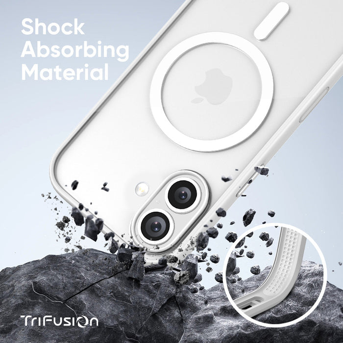 FLOLAB Surtect Tri-Fusion MagSafe Compatible Case – iPhone 17 / 18Series (White Clear)