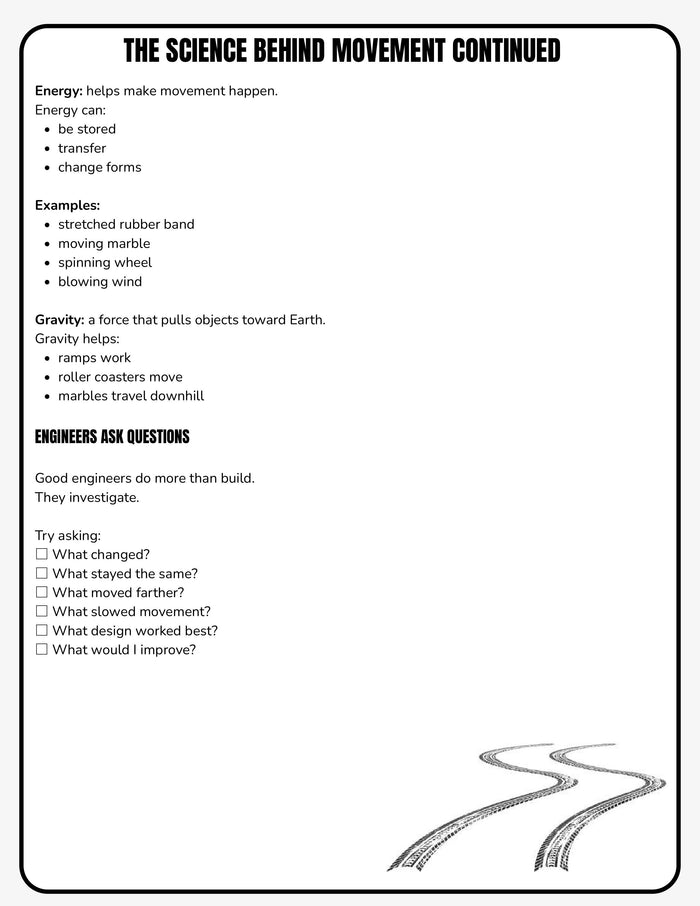 Force and Motion Engineering STEM Labs Grades 2-5