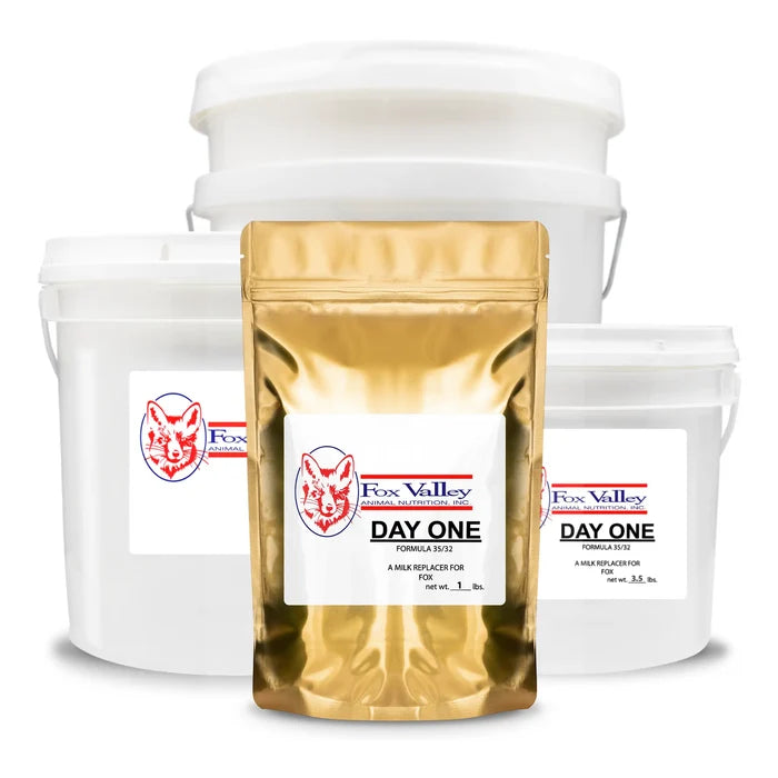 Image of all four sizes of Fox Valley 35/32 for Fox. Including 1 lb, 3.5 lbs, 8 lbs, 20 lbs.