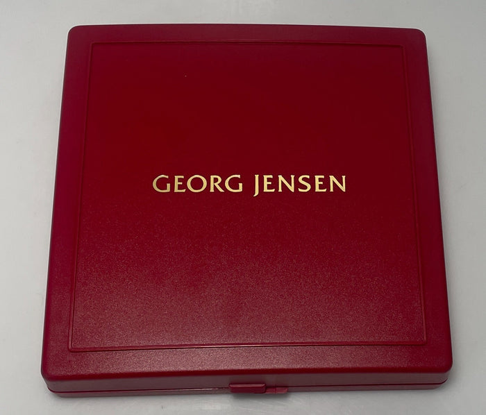 Georg Jensen Annual Christmas Ornament Poinsettia 3 3/4" 2001 Cubic Zircon1