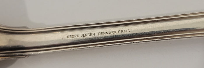 George Jensen Denmark Rosenborg Fish Fork 7 1/4" Silveplate Flatware Silverware2