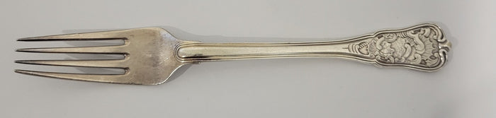 George Jensen Denmark Rosenborg Fork 7 1/4" Silveplate Flatware Silverware0
