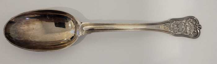 George Jensen Denmark Rosenborg Soup Spoon 7 1/4" Silveplate Flatware Silverware0