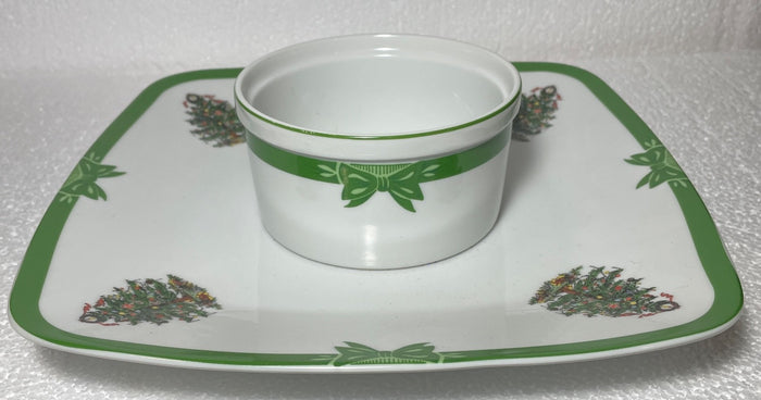 Georges Briard Yule Tide 1 Piece Chip and Dip Set 9"0